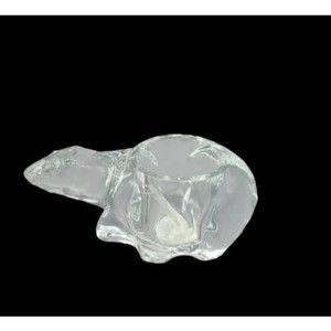 Indiana Crystal Glass Polar Bear Votive Tea Light Candle Holder Clear #06404